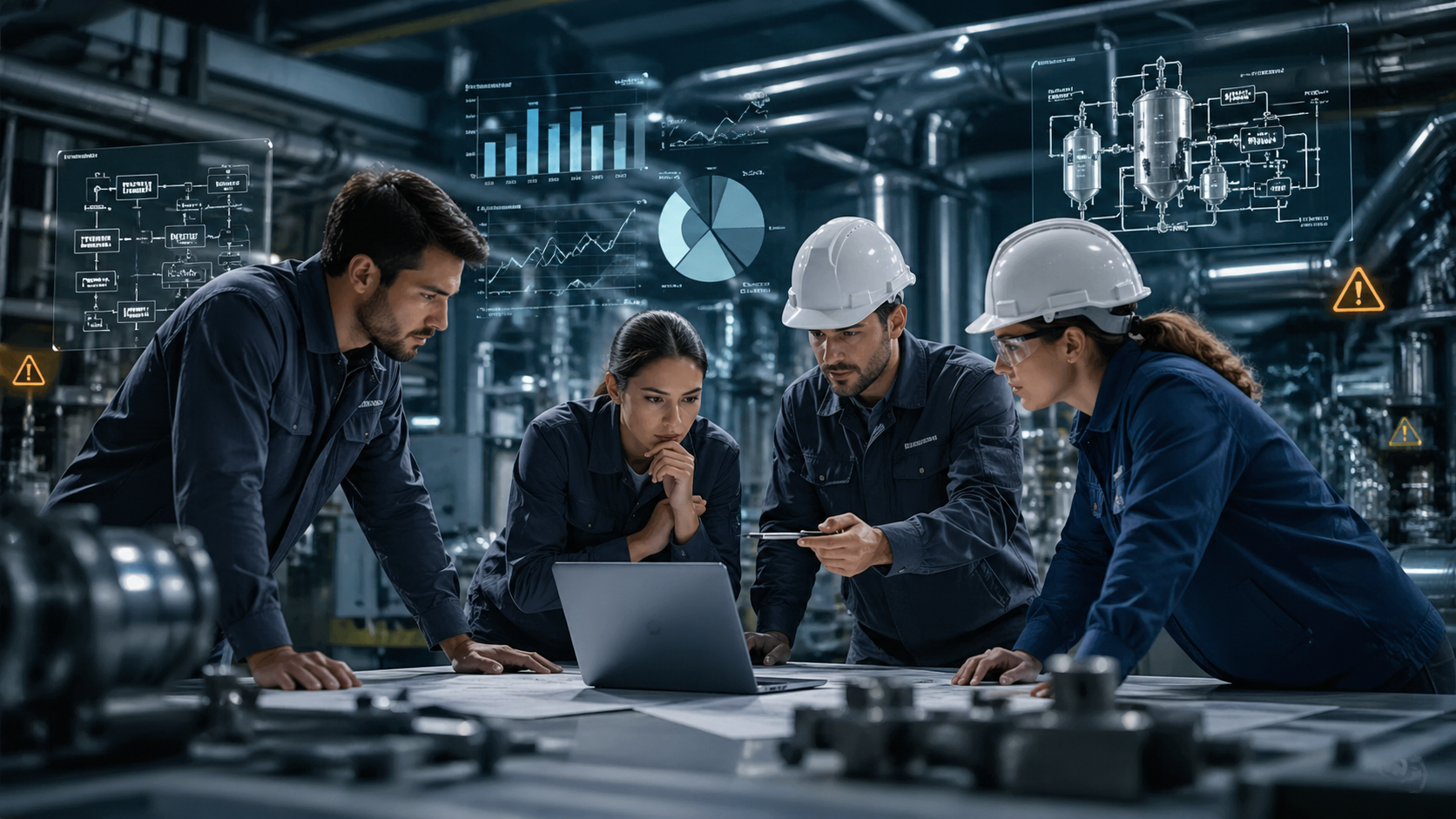 Operación industrial en análisis para mejorar procesos